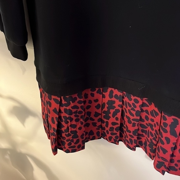 KINLY dress Black Drop Waist Terry Leopard Dress Small - Picture 10 of 13